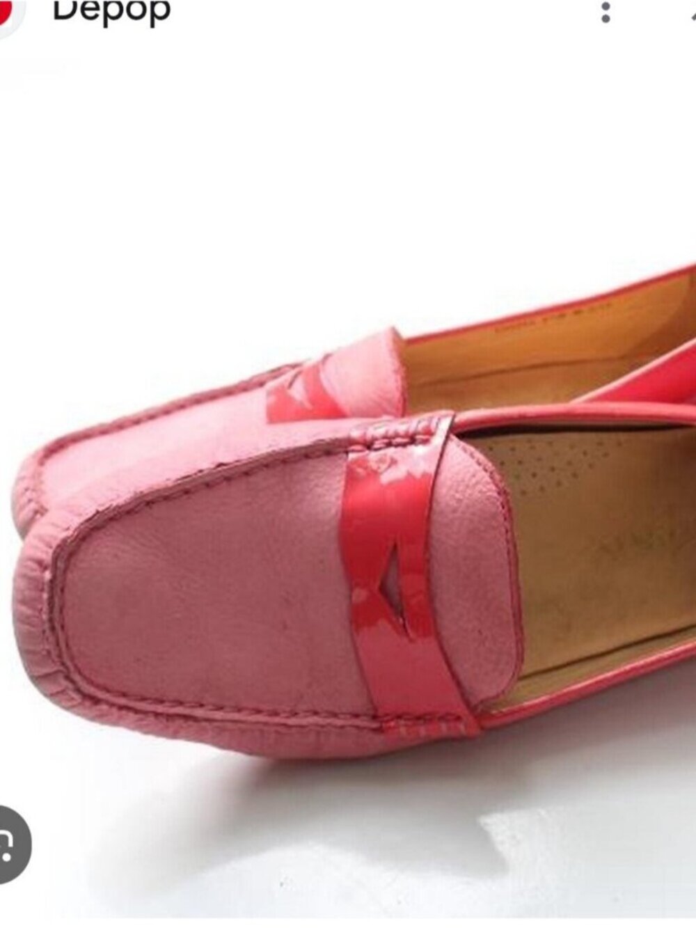 COLE HAAN | Driving Loafers Patent Leather Suede Pink Sz 6.5B